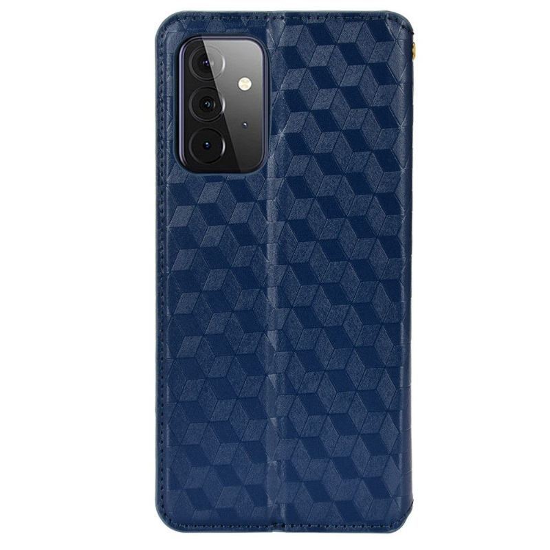 Skórzany Futerał do Samsung Galaxy A52 5G / A52 4G / A52s 5G Anti-fall Etui Folio Geometria Projektu