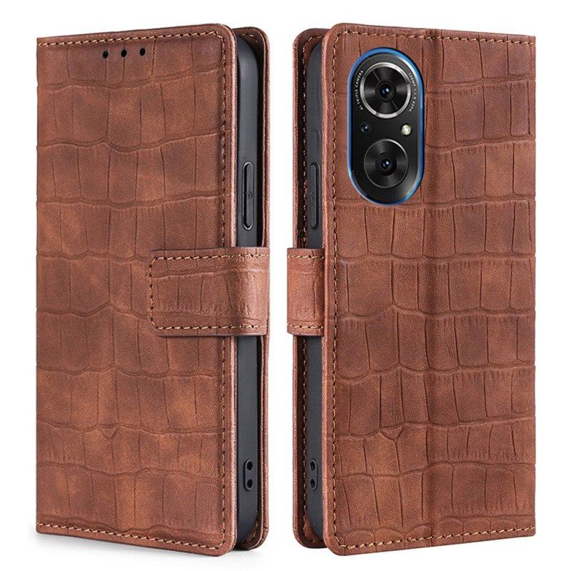 Etui Folio do Honor 50 SE Klasyczny Krokodyl