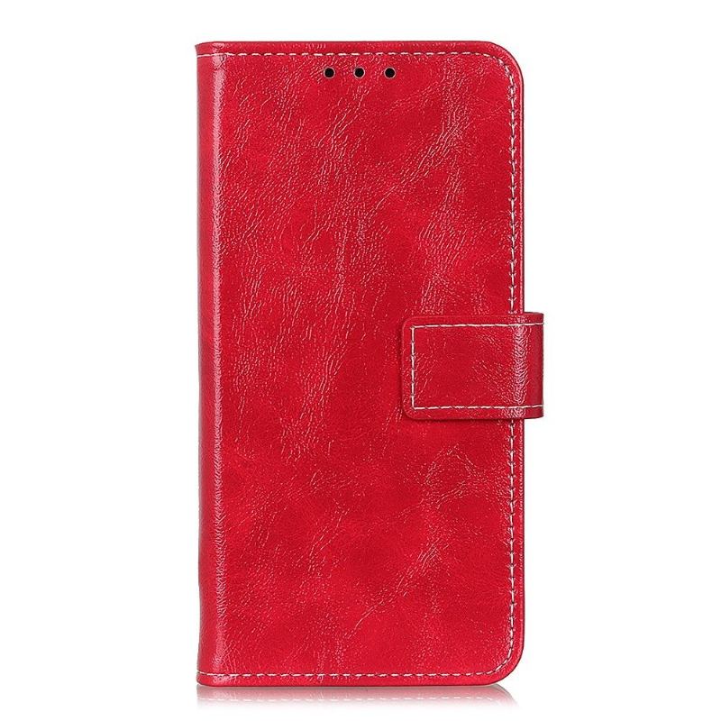 Etui Folio do Realme 7 Luksusowe Szwy Z Efektem Skóry