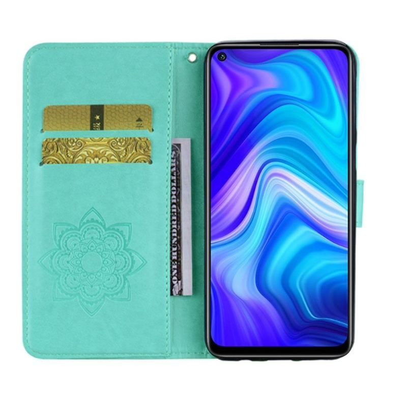 Etui Folio do Xiaomi Redmi Note 9 Obrzeża Wytłaczana Sowa