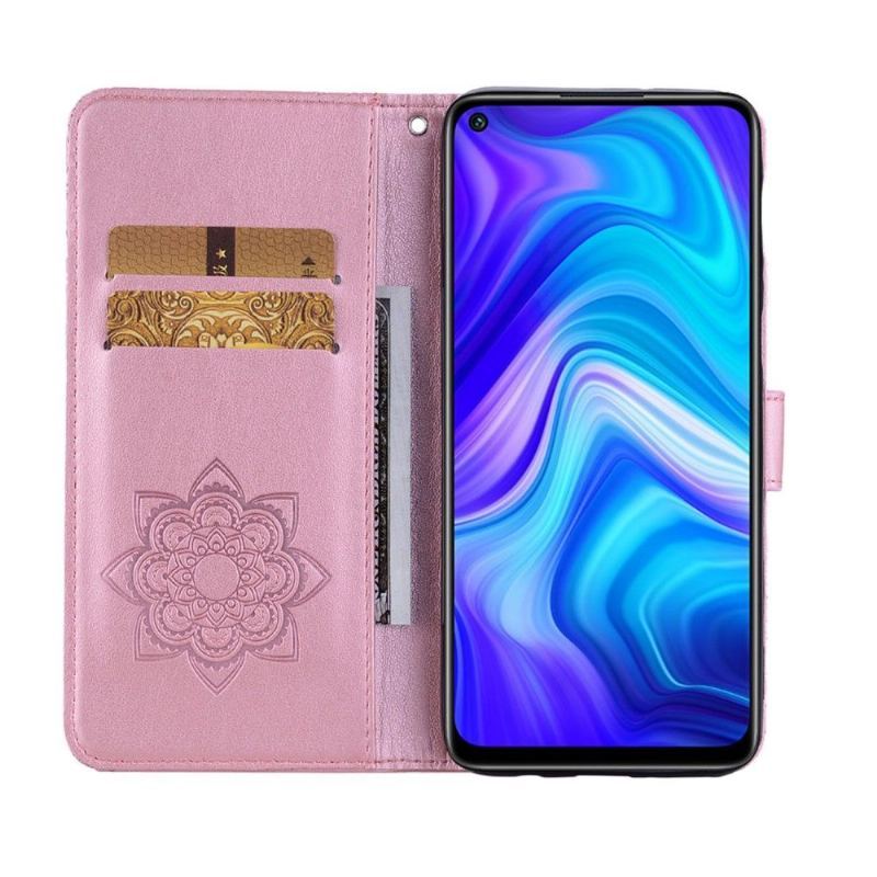 Etui Folio do Xiaomi Redmi Note 9 Obrzeża Wytłaczana Sowa