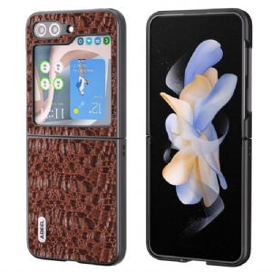 Etui Samsung Galaxy Z Flip 5 Styl Skóry Krokodyla Abeel