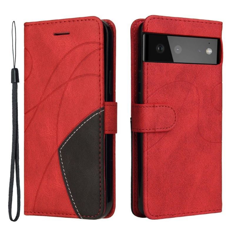 Etui Folio do Google Pixel 6 Pro Bicolor Artystyczny