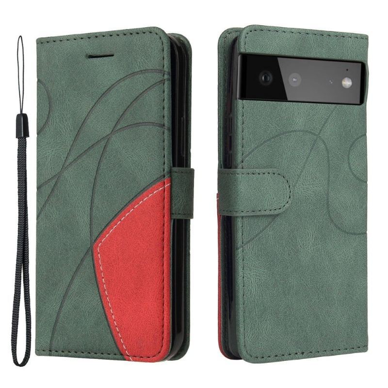 Etui Folio do Google Pixel 6 Pro Bicolor Artystyczny