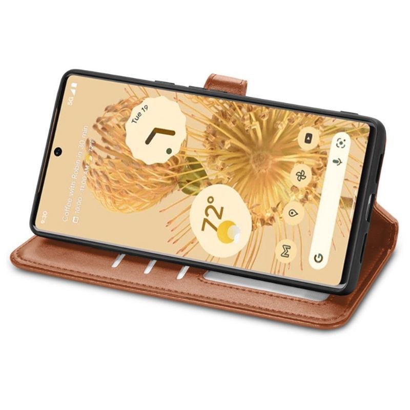 Etui Folio do Google Pixel 6 Pro Classic Indila Etui Na Karty Ze Sztucznej Skóry