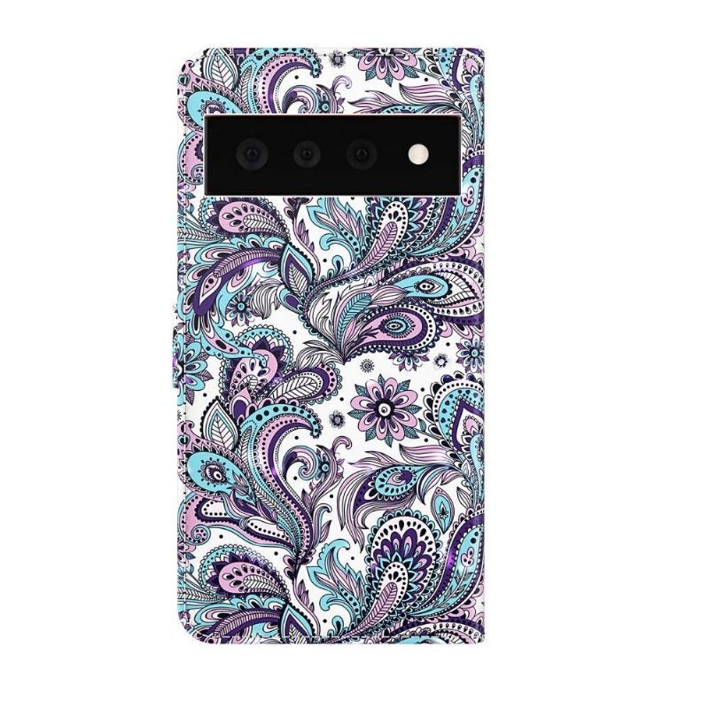 Etui Folio do Google Pixel 6 Pro Classic Paisley Kwiaty