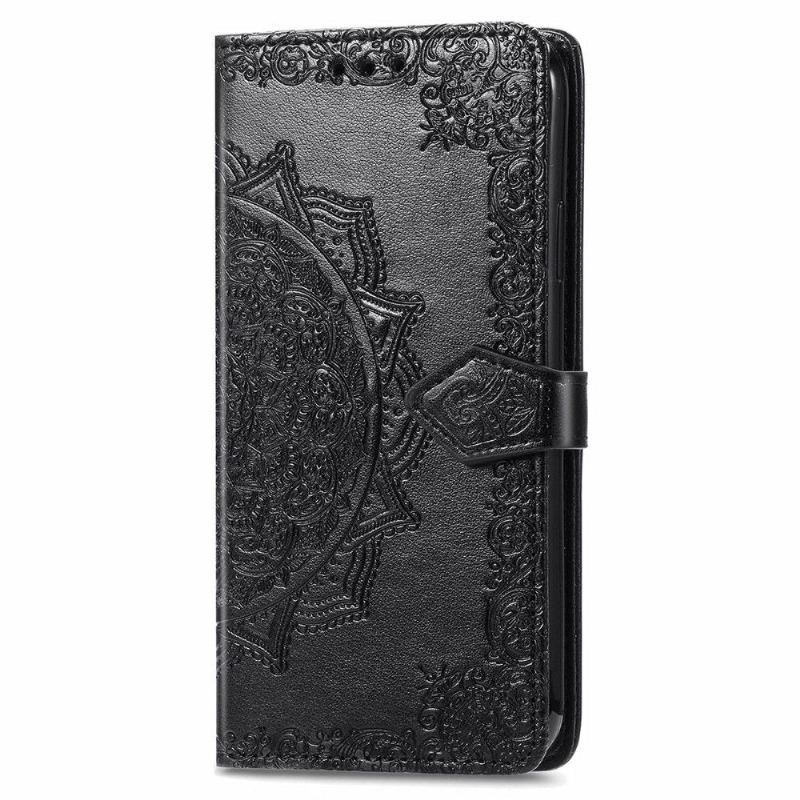 Etui Folio do Google Pixel 6 Pro Mandala Relief Faux Leather