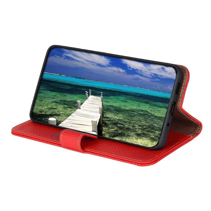 Etui Folio do Google Pixel 6 Pro Obrzeża Khazneh Skóra Ziarnista