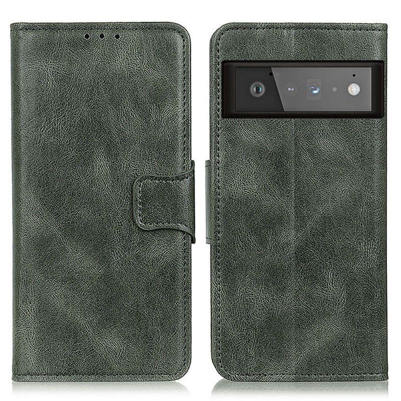 Etui Folio do Google Pixel 6 Pro Skórzany Futerał Faux Leather Folio Stand Funkcja