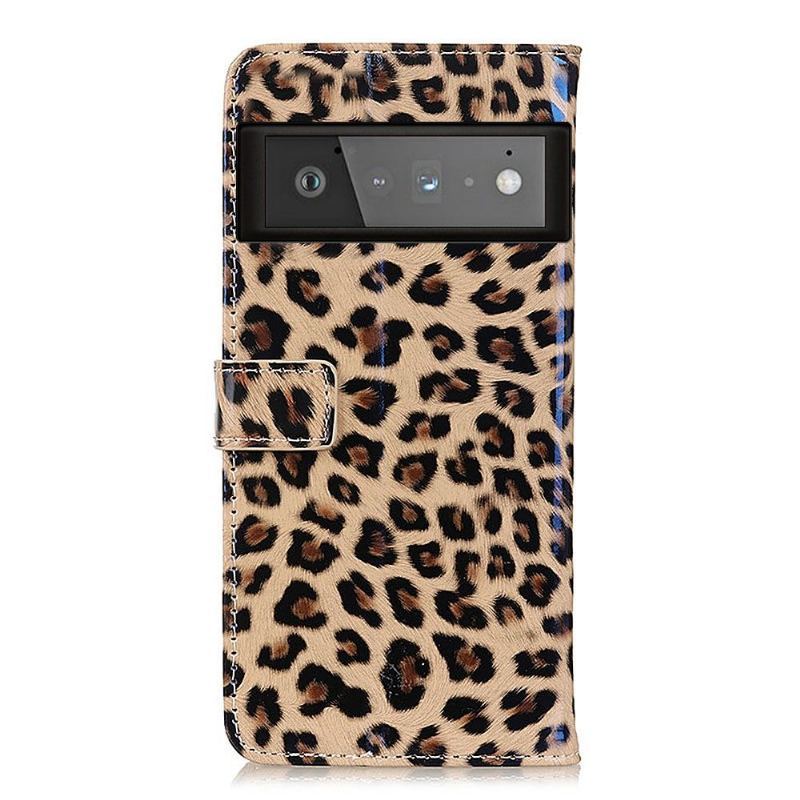 Obudowa Etui Na Telefon do Google Pixel 6 Pro Faux Leather Leopard Style