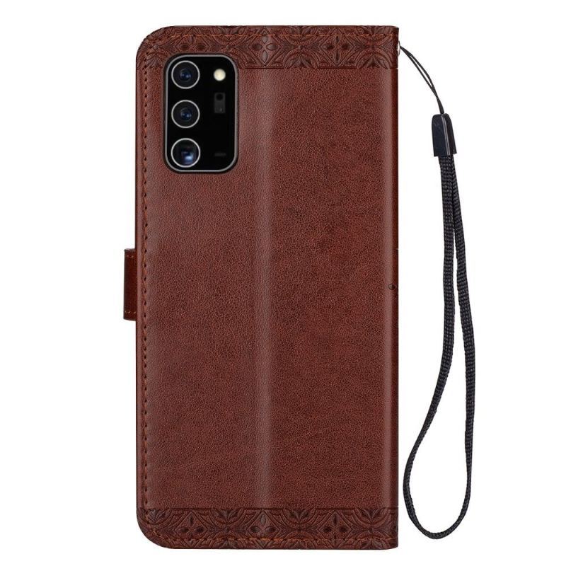 Etui Folio do Samsung Galaxy Note 20 Ultra z Łańcuch Mandala Efekt Skóry