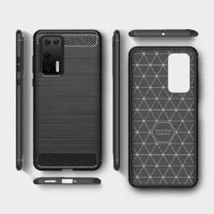 Etui do Huawei P40 Janice In Carbon Brushed Gel