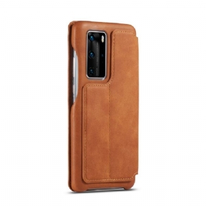 Etui Folio do Huawei P40 Skórzany Futerał Sztuczna Skóra