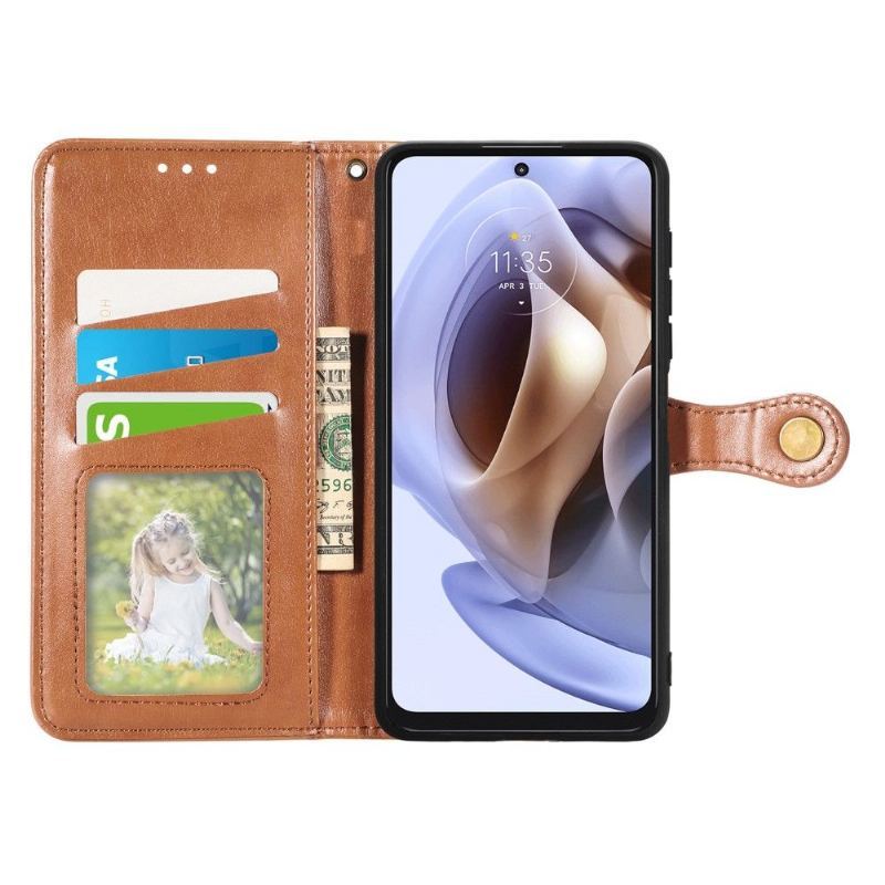 Etui Folio do Motorola Moto G31 / Moto G41 Classic Indila Etui Na Karty Ze Sztucznej Skóry