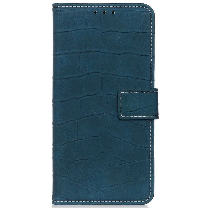 Etui Folio do Motorola Moto G31 / Moto G41 Croco Look Stitching