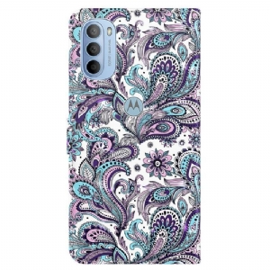 Etui Folio do Motorola Moto G31 / Moto G41 Obrzeża Paisley Kwiaty