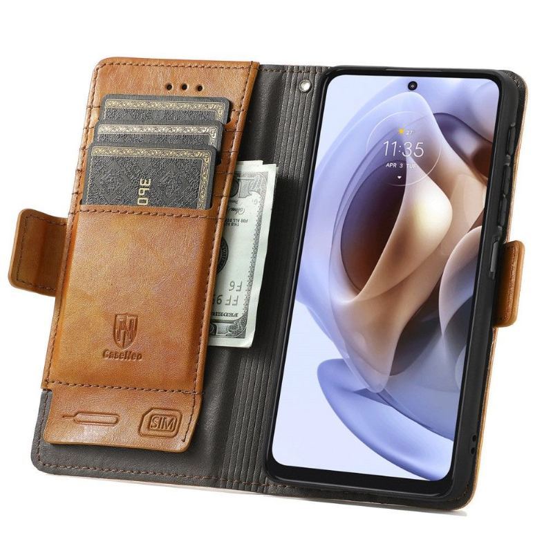 Etui Folio do Motorola Moto G31 / Moto G41 Skórzany Futerał Odwróć Biznes