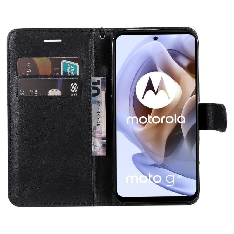 Etui Folio do Motorola Moto G31 / Moto G41 z Łańcuch Sylvette