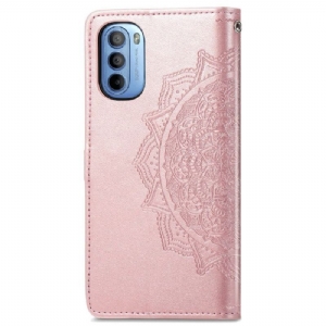 Etui Na Telefon Pokrowce do Motorola Moto G31 / Moto G41 Biznes Mandala Relief Faux Leather