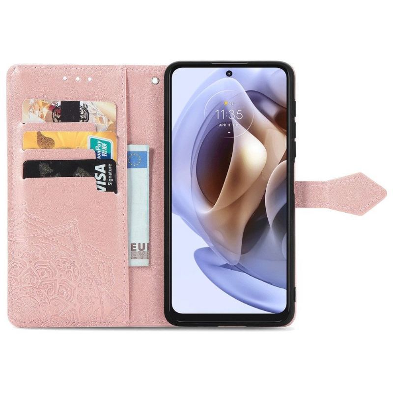 Etui Na Telefon Pokrowce do Motorola Moto G31 / Moto G41 Biznes Mandala Relief Faux Leather