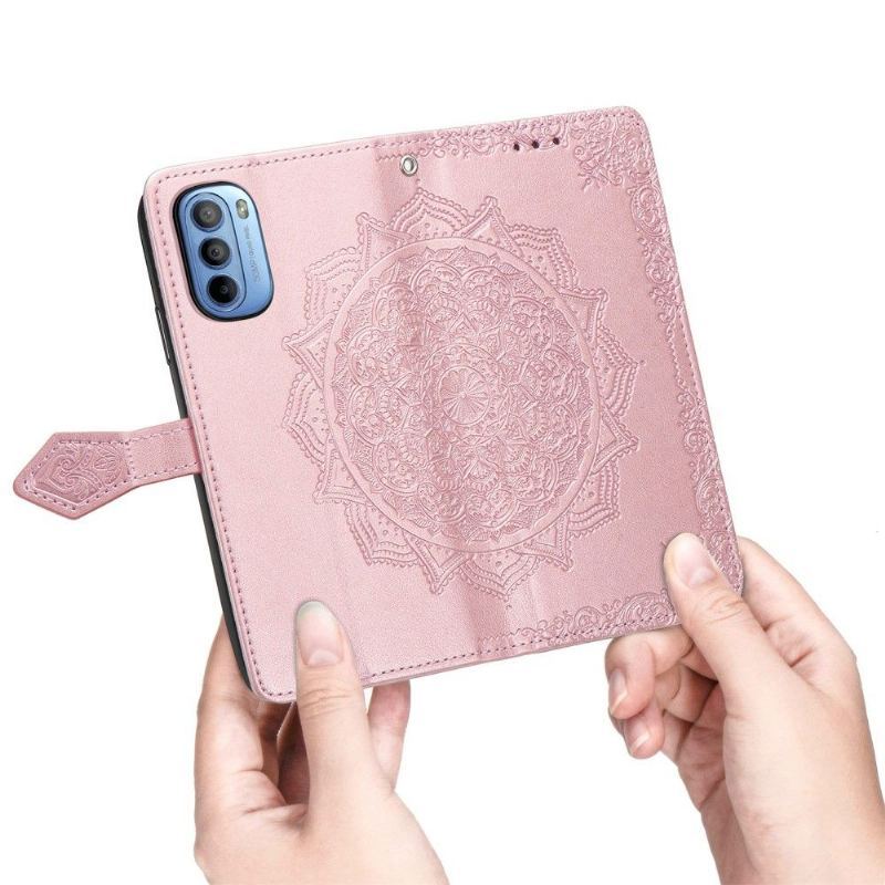 Etui Na Telefon Pokrowce do Motorola Moto G31 / Moto G41 Biznes Mandala Relief Faux Leather