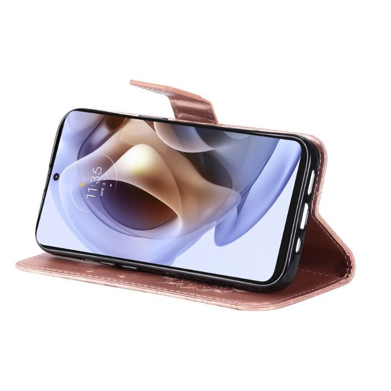 Etui Na Telefon Pokrowce do Motorola Moto G31 / Moto G41 Biznes z Łańcuch Słonecznik