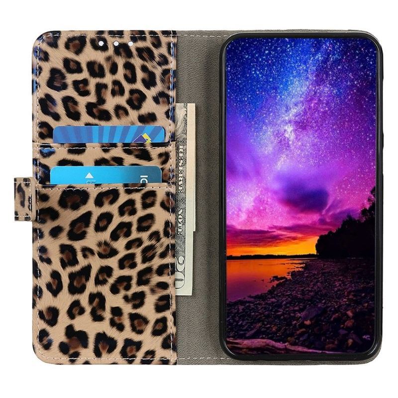 Obudowa Etui Na Telefon do Motorola Moto G31 / Moto G41 Faux Leather Leopard Style