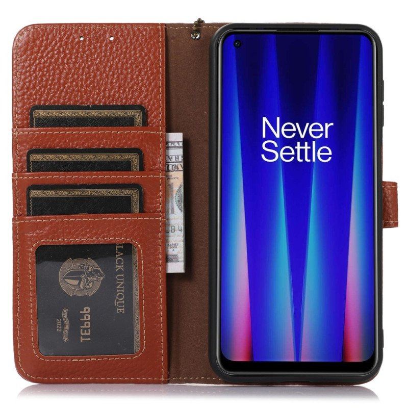 Etui Folio do OnePlus Nord CE 3 Lite 5G Oryginalna Skóra Litchi Rfid