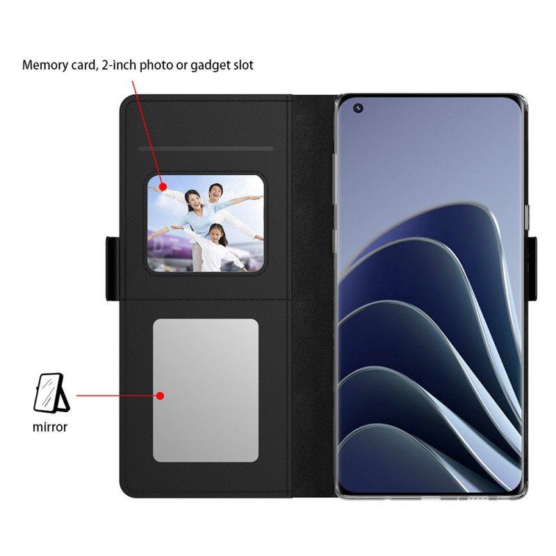 Etui Folio do OnePlus Nord CE 3 Lite 5G Zdejmowane Lusterko I Uchwyt Na Kartę