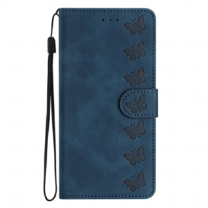 Etui Folio Do Samsung Galaxy S24 Ultra 5g Fryz Motylkowy Z Paskiem