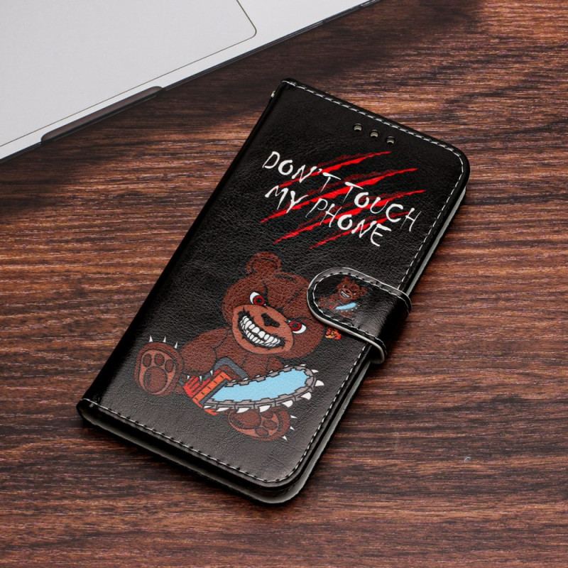 Etui Folio Do Samsung Galaxy S24 Ultra 5g Nie Dotykaj Mojego Telefonu Misia Smyczą