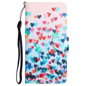 Etui Folio Samsung Galaxy S24 Ultra 5g Deszcz Serc Z Paskiem