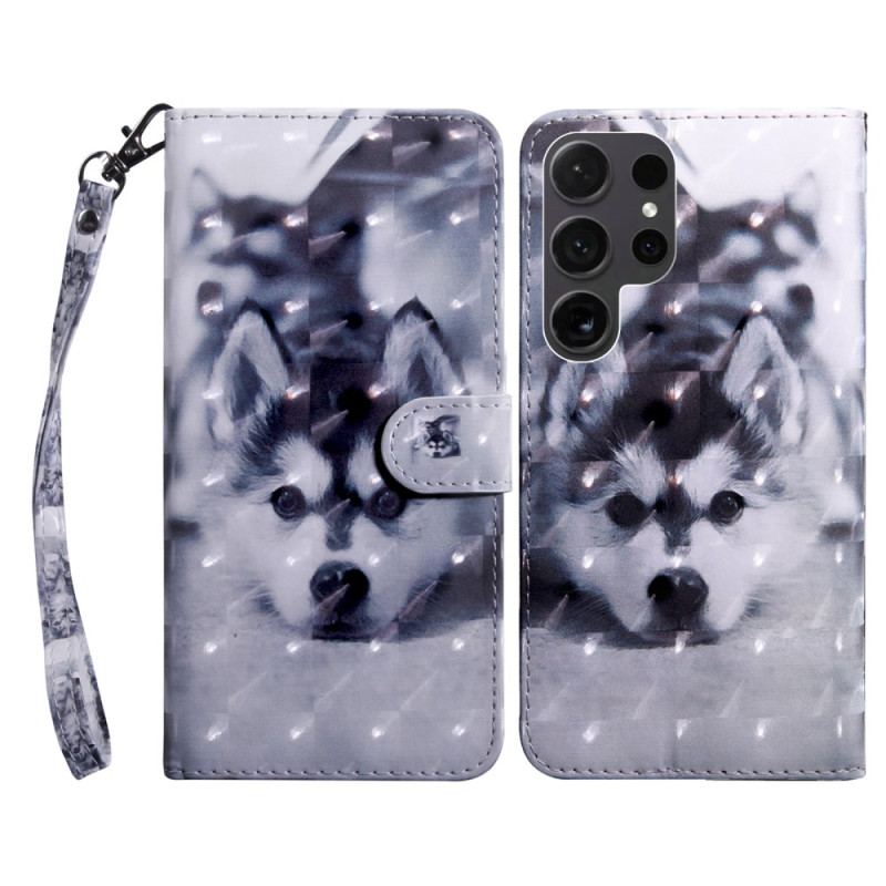 Etui Folio Samsung Galaxy S24 Ultra 5g Husky Z Paskiem Etui Ochronne