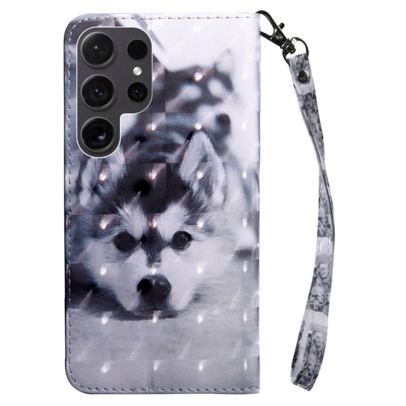 Etui Folio Samsung Galaxy S24 Ultra 5g Husky Z Paskiem Etui Ochronne