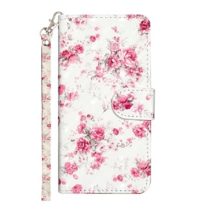 Etui Folio Samsung Galaxy S24 Ultra 5g Lierty Kwiaty Z Paskiem Etui Ochronne