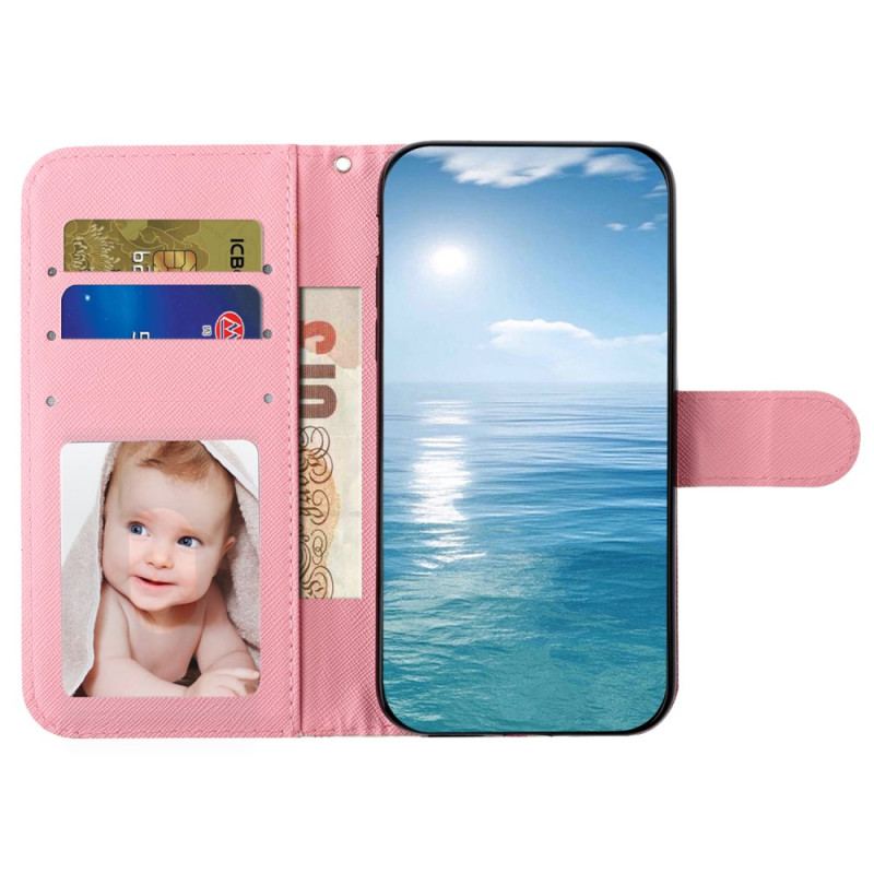 Etui Folio Samsung Galaxy S24 Ultra 5g Misie Na Smyczy Etui Ochronne