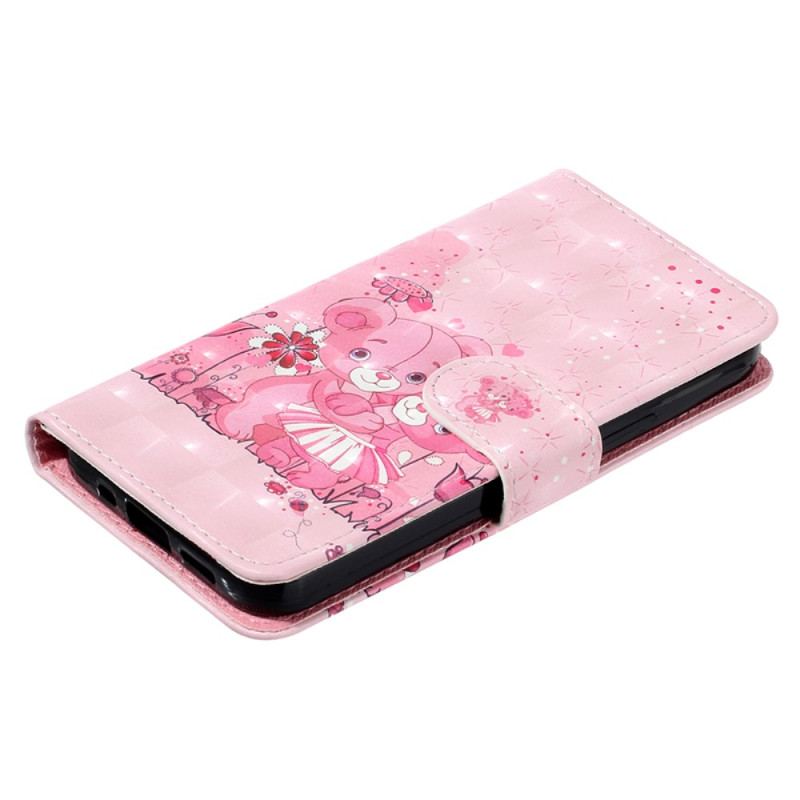 Etui Folio Samsung Galaxy S24 Ultra 5g Misie Na Smyczy Etui Ochronne