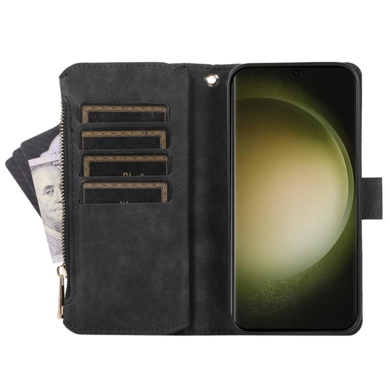 Etui Folio Samsung Galaxy S24 Ultra 5g Pikowana Z Paskiem Etui Ochronne