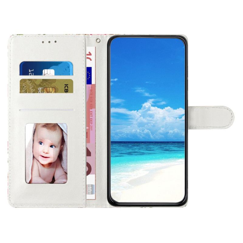 Etui Folio Samsung Galaxy S24 Ultra 5g Szkielet Dymiący Z Paskiem Etui Ochronne