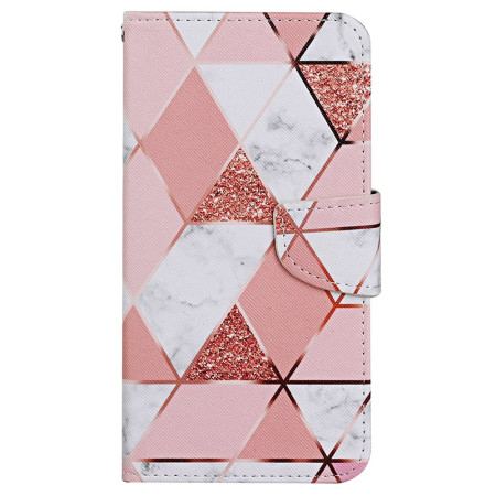 Etui Folio Samsung Galaxy S24 Ultra 5g Wzór Marmurkowy Z Paskiem Etui Ochronne