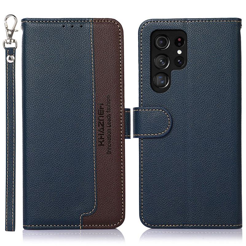 Etui Folio Samsung Galaxy S24 Ultra 5g Z Blokadą Rfid Khazneh Etui Ochronne