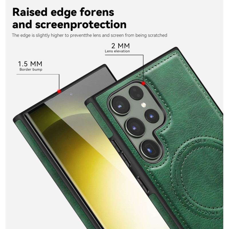 Etui Samsung Galaxy S24 Ultra 5g Efekt Skóry Ze Zintegrowanym Wsparciem Etui Ochronne