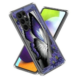 Futerały Samsung Galaxy S24 Ultra 5g Etui Na Telefon Fioletowy Motyl