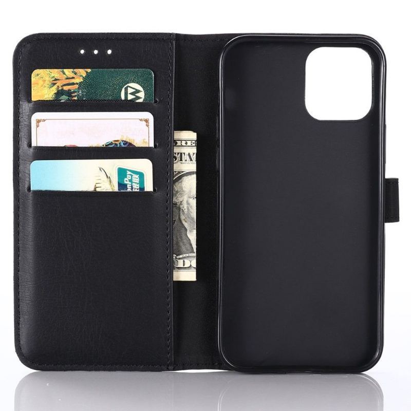 Case do iPhone 12 Pro Max Etui Folio Retro Skórzany Efekt