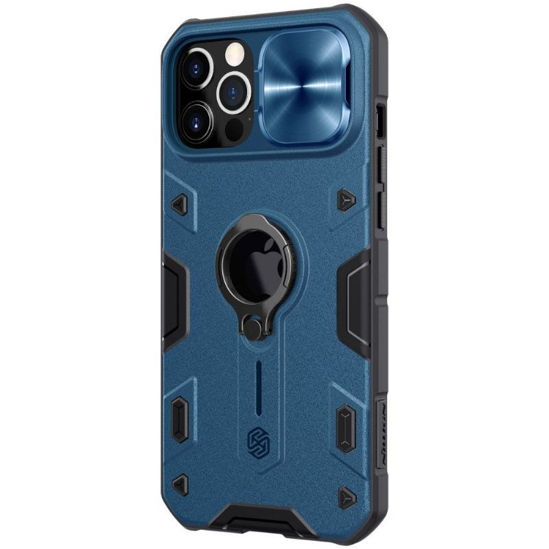 Etui do iPhone 12 Pro Max Armor Case Z Osłoną Obiektywu - Niebieski