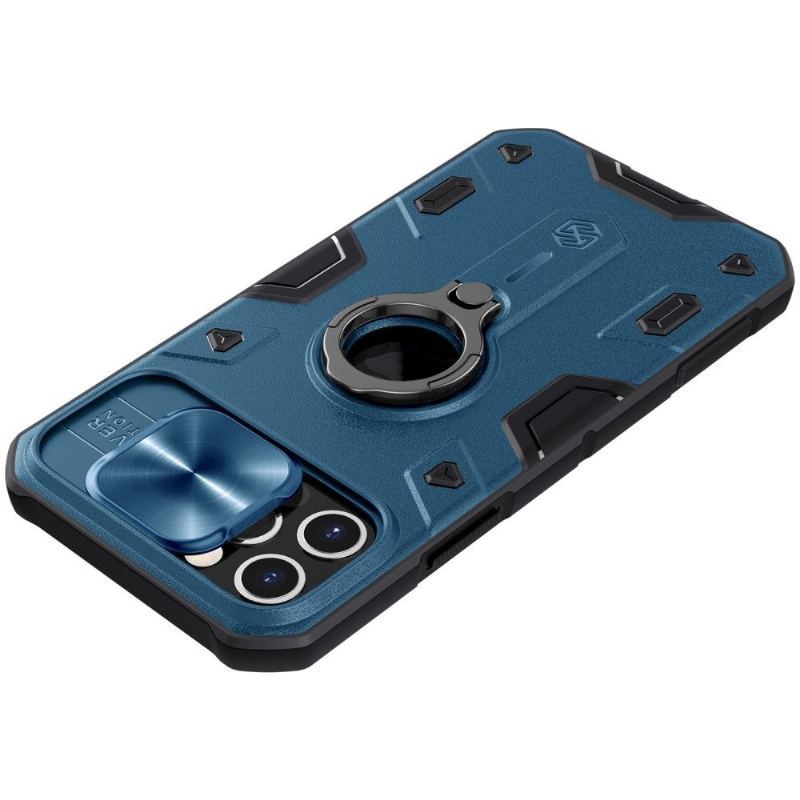 Etui do iPhone 12 Pro Max Armor Case Z Osłoną Obiektywu - Niebieski