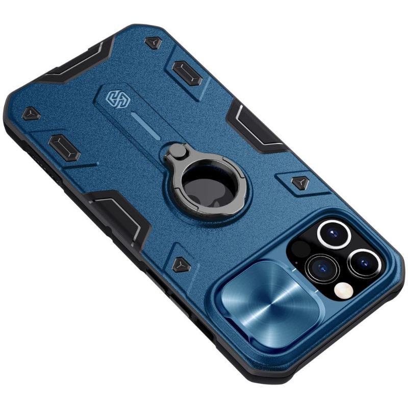 Etui do iPhone 12 Pro Max Armor Case Z Osłoną Obiektywu - Niebieski