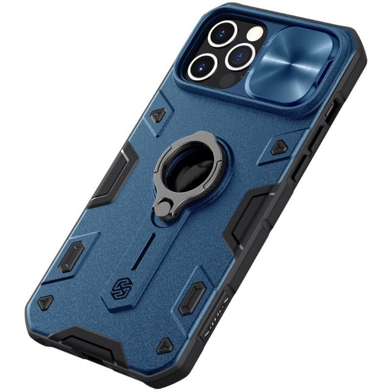 Etui do iPhone 12 Pro Max Armor Case Z Osłoną Obiektywu - Niebieski