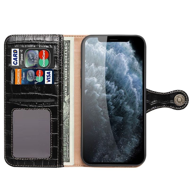 Etui Folio do iPhone 12 Pro Max Croc Look Skóra