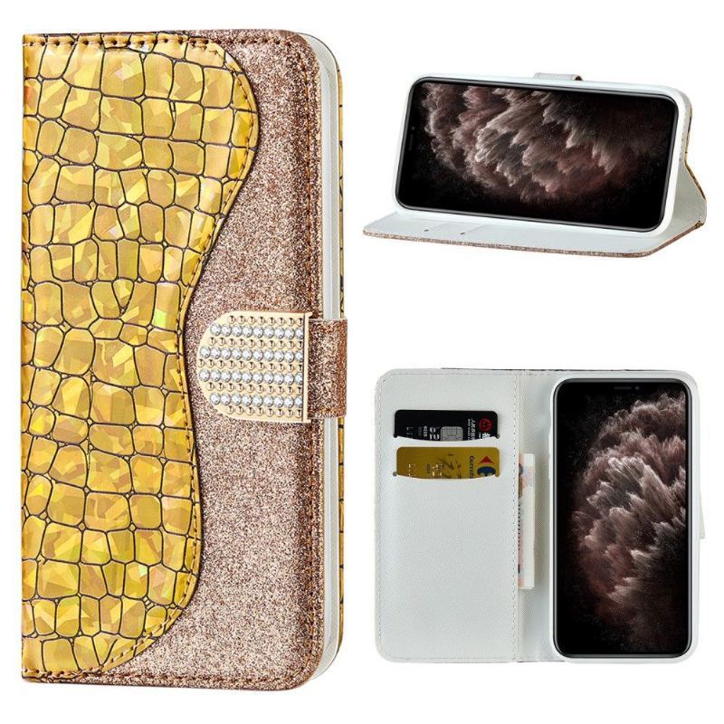 Etui Folio do iPhone 12 Pro Max Luksusowy Efekt Krokodyla